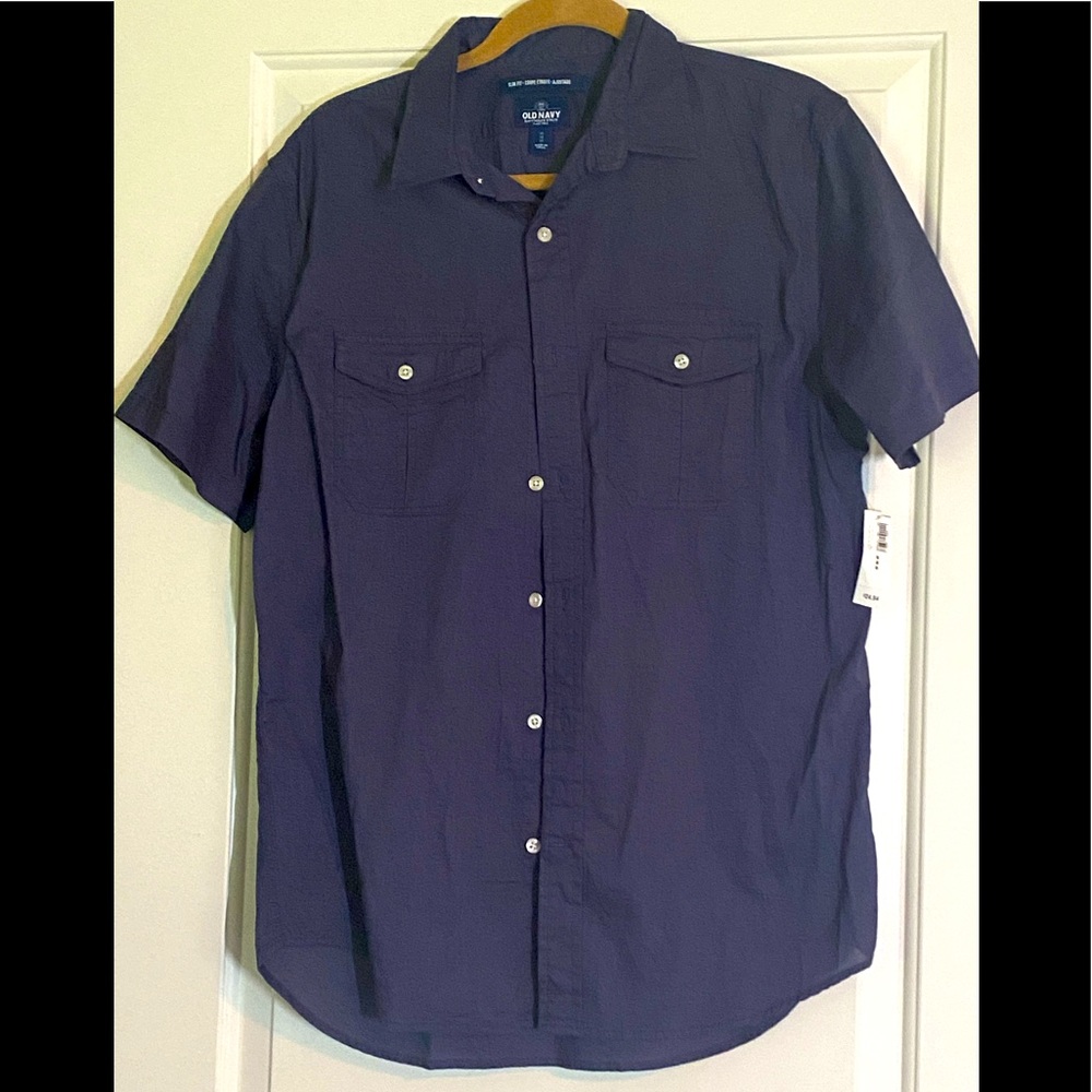 NWT Old Navy Slim Fit Button Down Short Sleeve